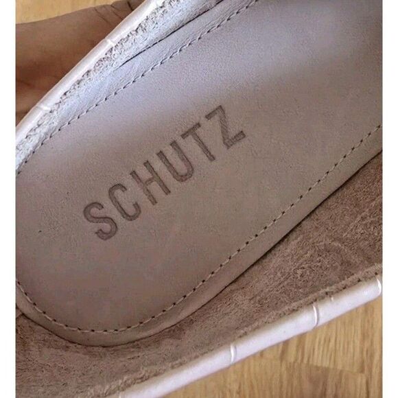 Schutz Patty Croc Embossed Espadrille Loafers Pink Women's Size 6.5 B - Picture 8 of 10